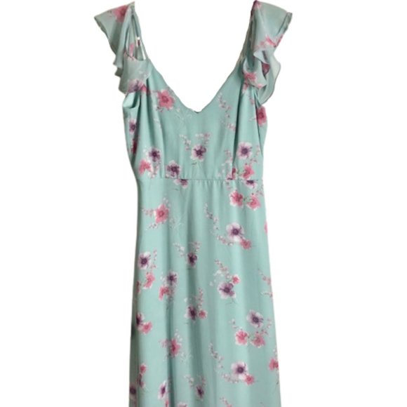 Lulus Take You There Maxi Dress *NEW* - MintGreen/Pink - XS - Picture 9 of 14